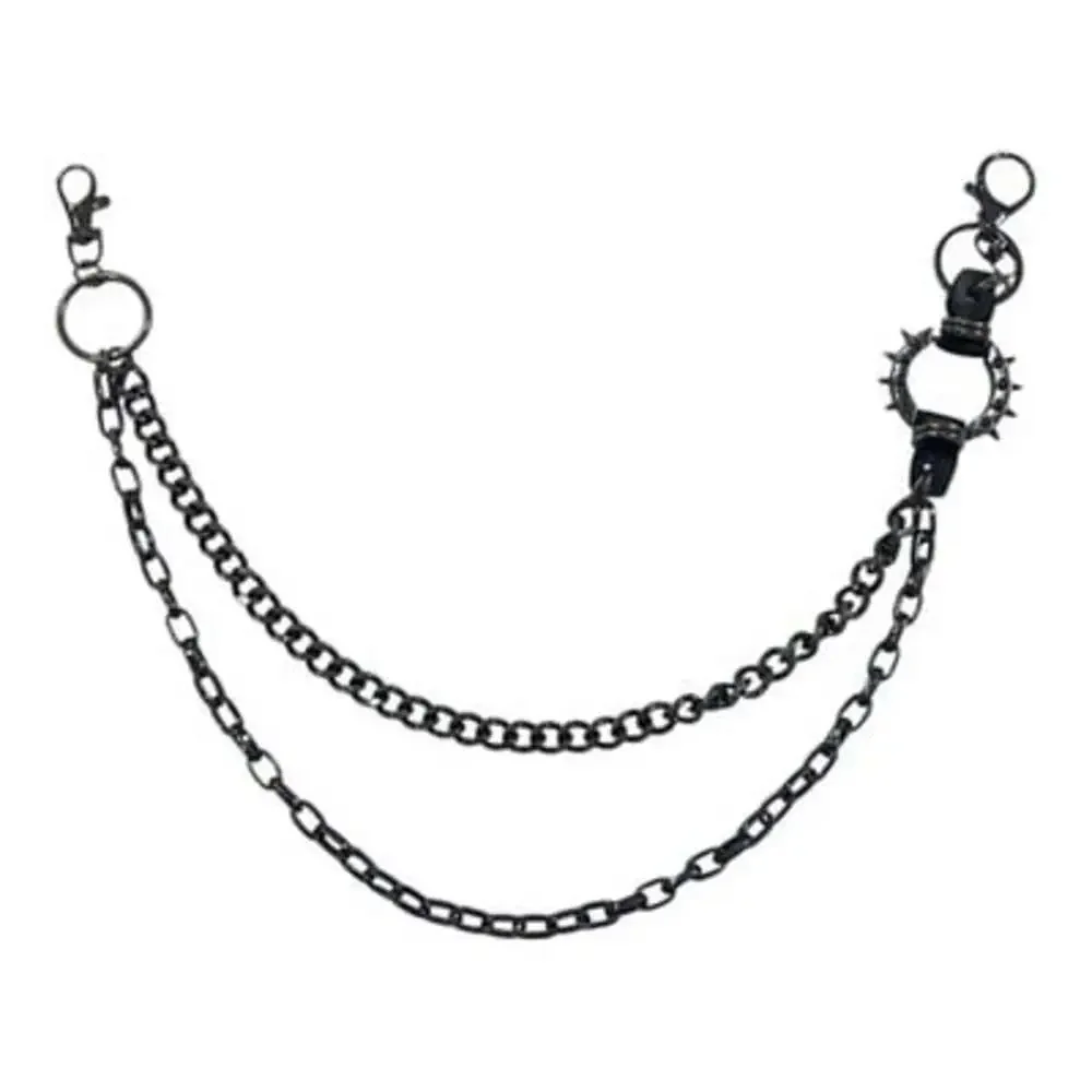Punk Trousers Chains for Pants Or Purse Chain  Chain with Black Metal Detail